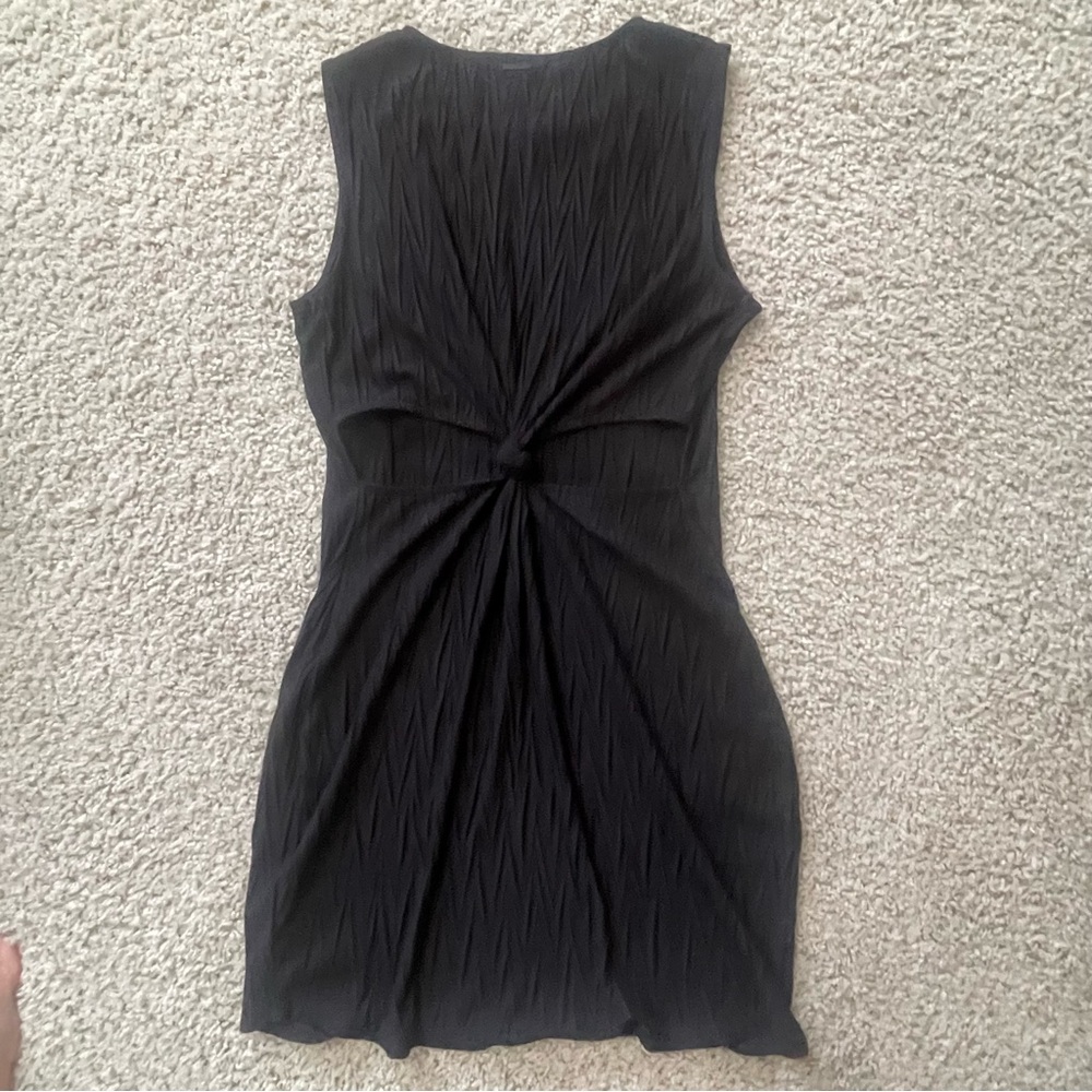 Volcom Black Sleeveless Twist-Back Mini Dress